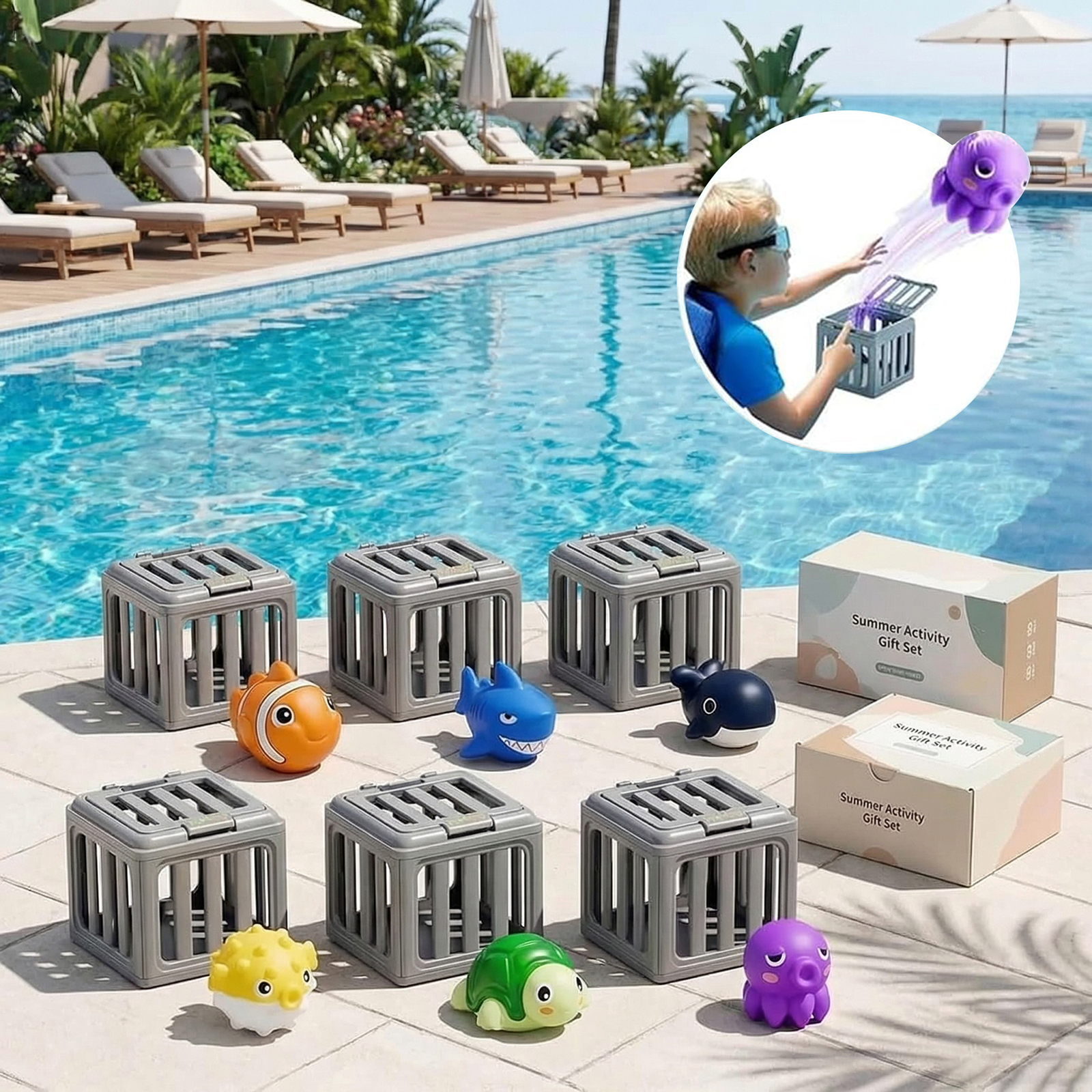 Baby Products Gift - Kids Pool Diving Toys with Fish