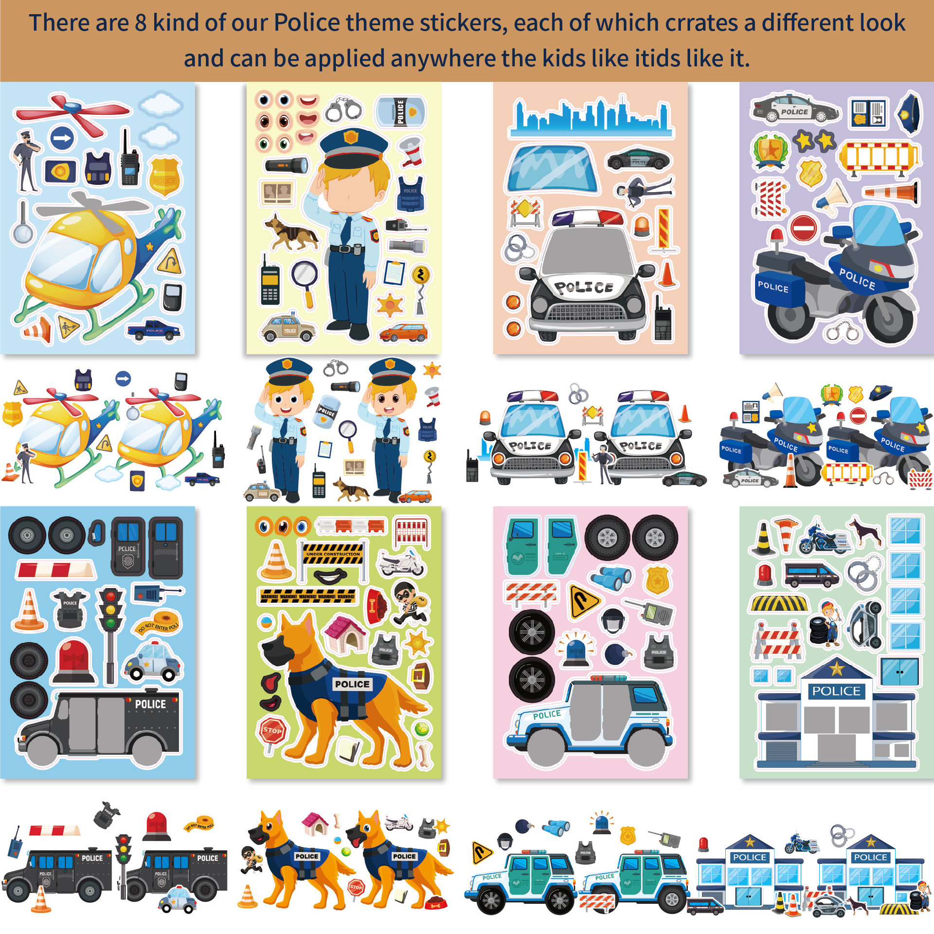 16Sheets Cartoon Vocation Poli – обзор и цена Baby Products Gift